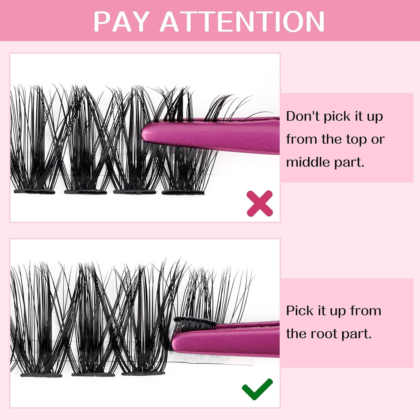 280 Pcs Individual Lashes 40D+50D Mixed Lash Clusters 14 Rows Cluster Lashes that Look Like Eyelash Extensions DIY Lash Extension Self Application At Home (40+50-C-9-16mix)