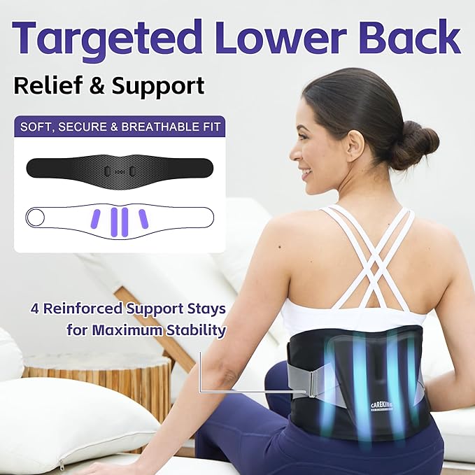 Cordless Heating Belt and Relaxation Massager Set for Pain Relief