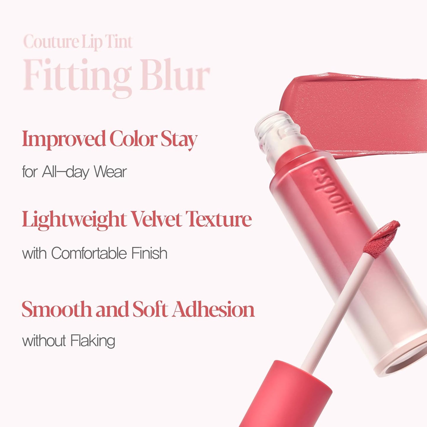 Espoir Couture Lip Tint Fitting Blur #8 Boba Fig 0.14oz | Soft and Creamy Color for Blurry Lip Look | Smudge-Proof Fixing Lip Stain | Lightweight and Comfortable Matte Finish