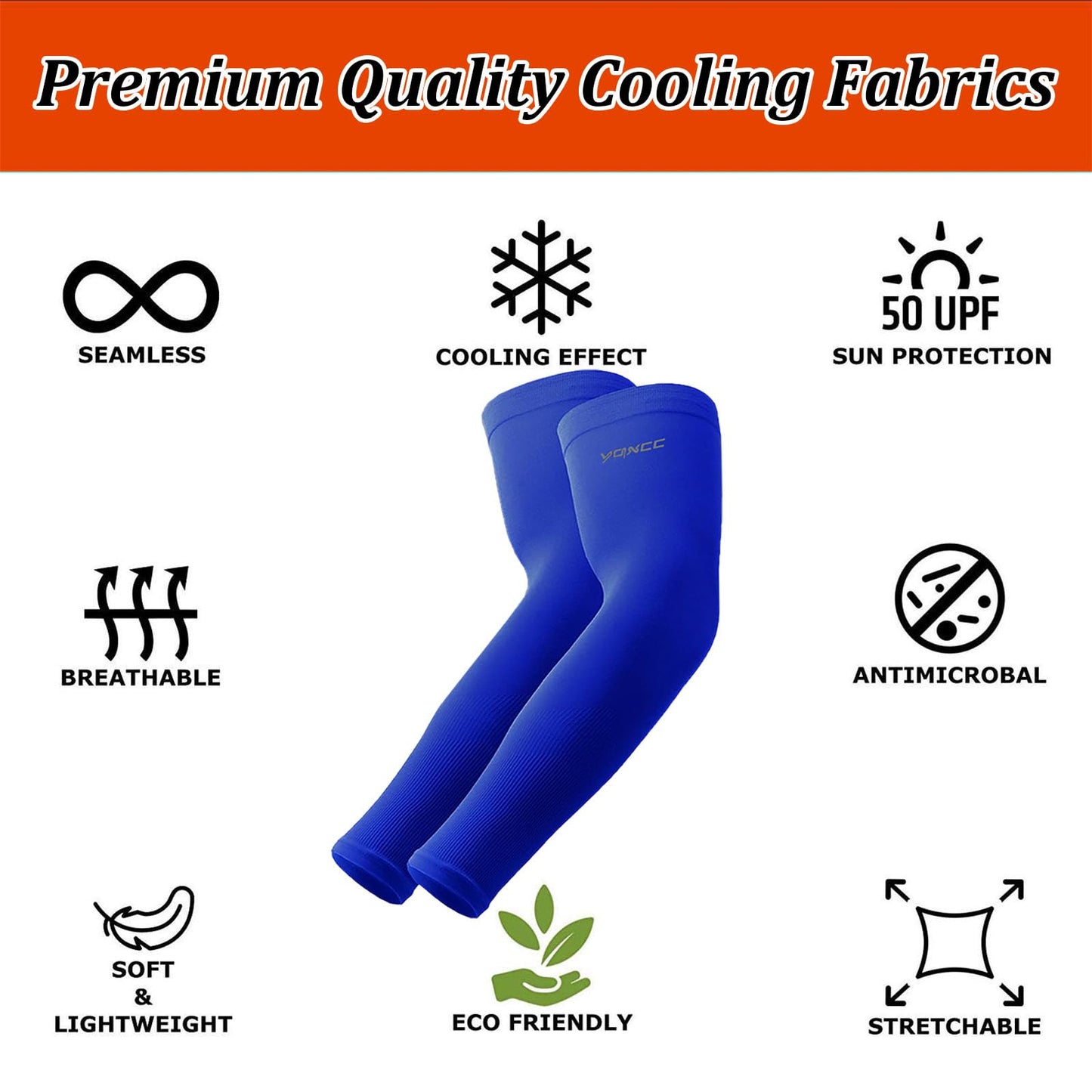 YQXCC 4 Pairs Arm Sleeves, Cooling UV Sun Protection Sports Compression Sleeves for Men Women, Golf Basketball Arm Sleeves