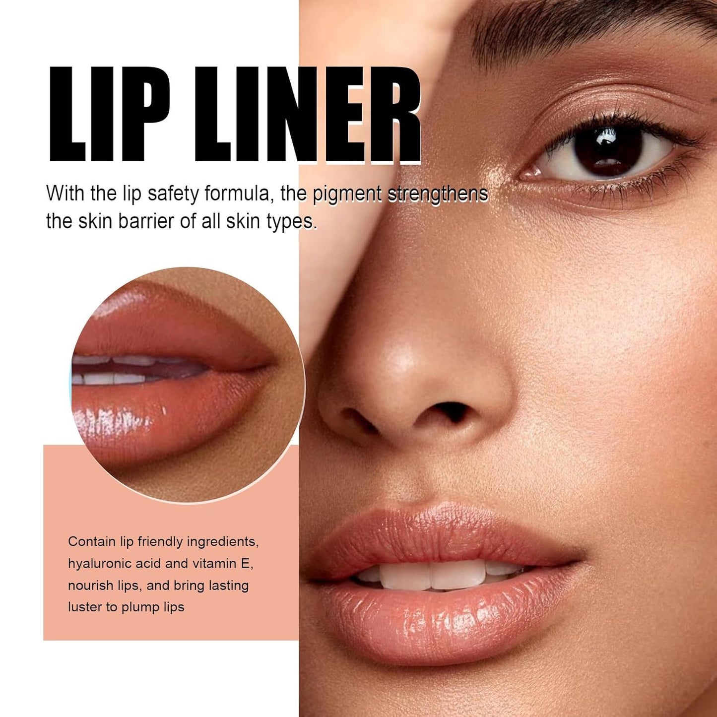 Longwear Peel-off Lip Stain Marker Peel Off with Vitamin E - Smudge-Resistant Lip Liner & Base for All Skin Types (00#)