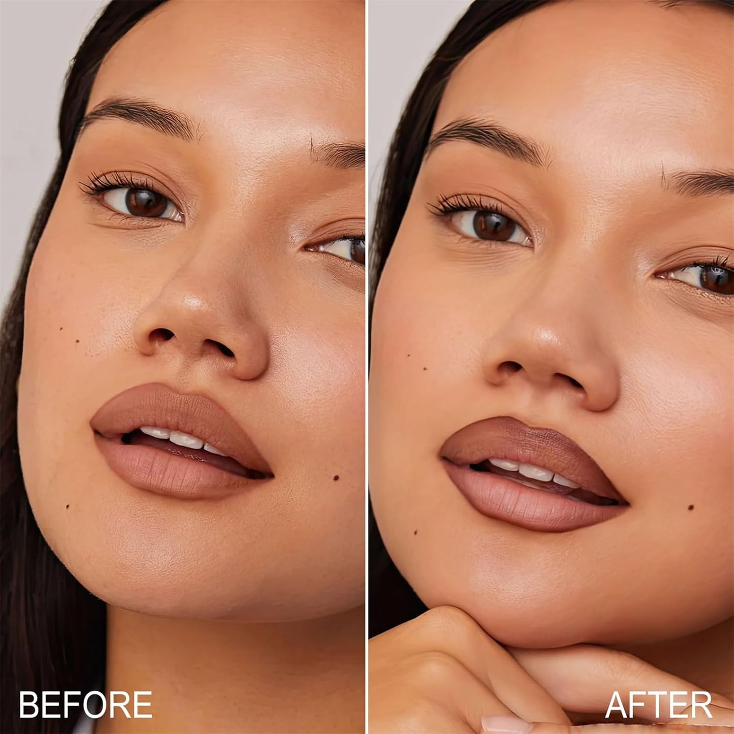 OETUIOW Lip Stain, Lip Liner, Waterproof Moisturizing Long-Lasting, Non-Stick Cup for Women All Skin Types, Nude Color