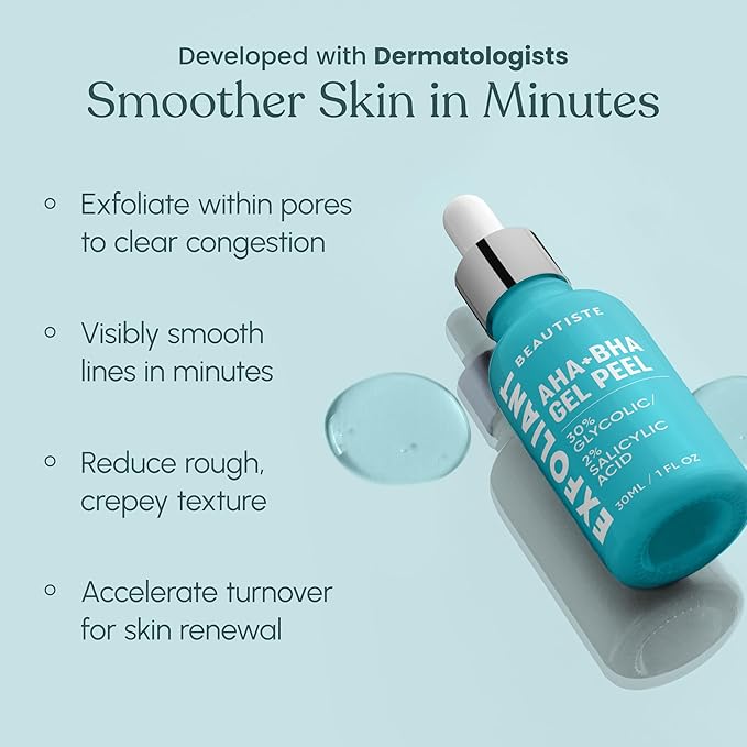 30 DAY MIRACLE AHA 30% + BHA 2% Peeling Solution - Clinical Strength Liquid Exfoliant for Dark Spots, Blackheads & Clogged Pores - Resurfacing Salicylic Acid Serum & Chemical Peel for Face