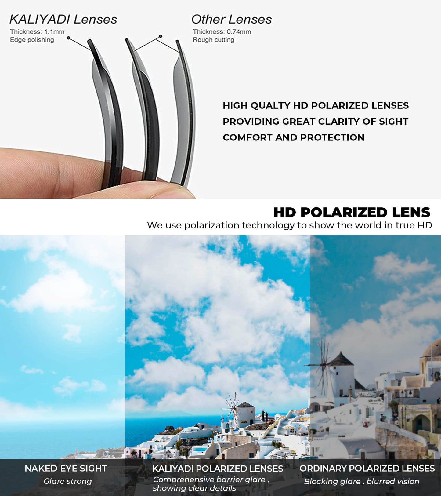 KALIYADI Polarized Sunglasses Men, Lightweight Mens Sunglasses Polarized UV Protection Driving Fishing Golf (Green/Red/Brown)