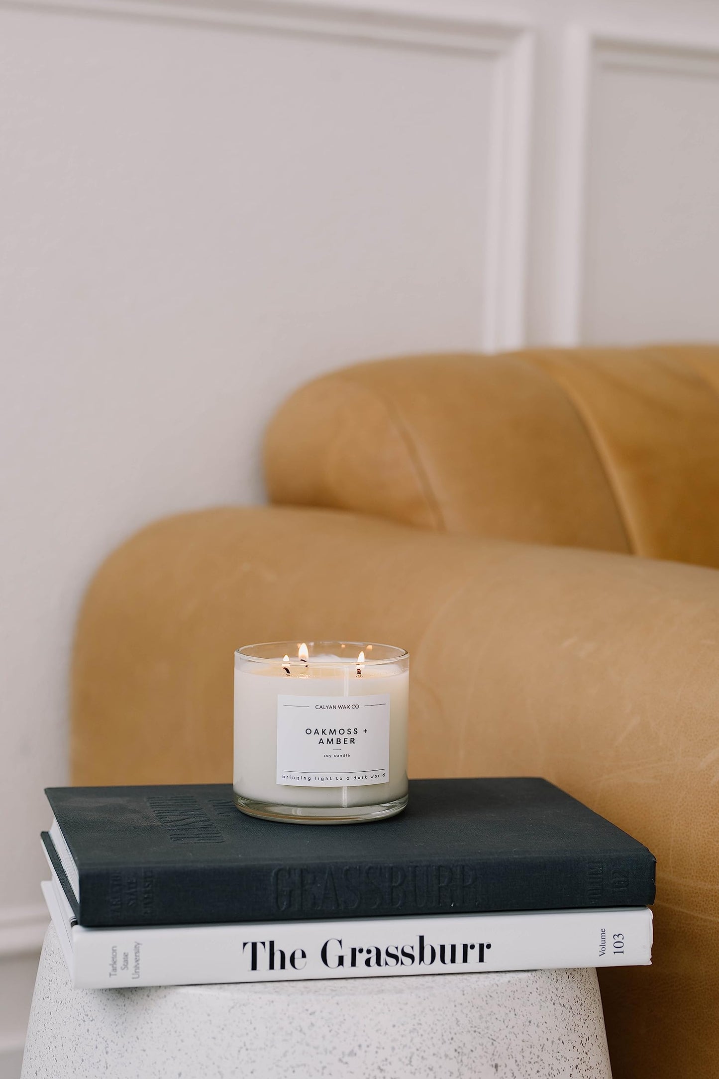 Calyan Wax Co. 3 Wick Candle, Home + Holiday Scented Candle, 43 Hour Burn Time, 3 Wick Soy Candles, Non Toxic & Vegan Soy Wax, Glass Jar Scented Candles, 14.9oz