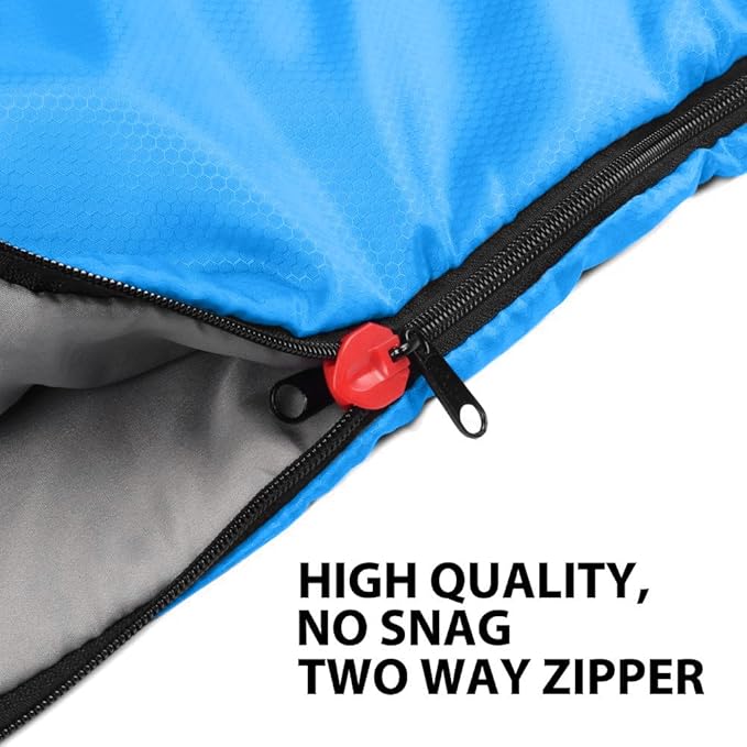 Gold Armour Sleeping Bags for Adults Cold Weather & Warm - Backpacking Camping Sleeping Bag for Kids 10-12, Girls, Boys - Lightweight Compact Camping Essentials Gear Accessories, Right Zipper