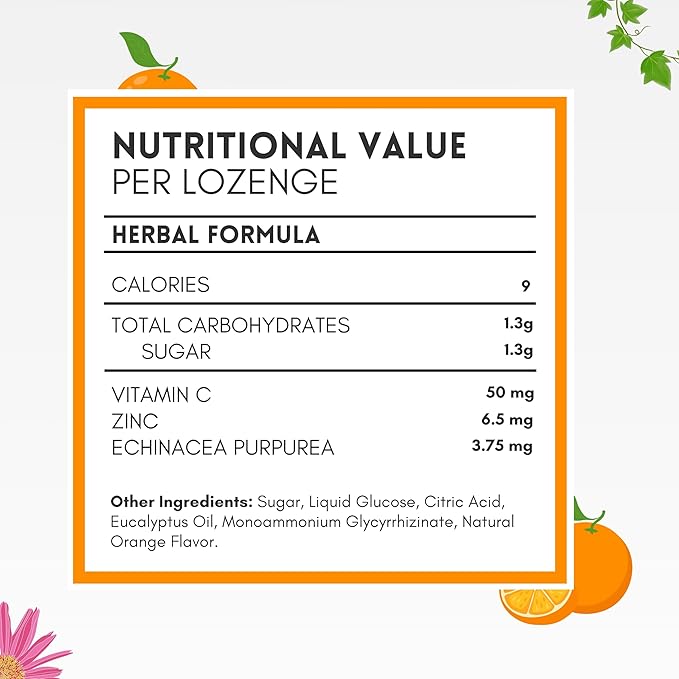 HERBION Naturals Zinc, Echinacea & Vitamin C Lozenges 25 CT - Dietary Supplement for Adults & Children 5+ - Promotes Wellness for The Whole Family (125 Count (Pack of 5), Orange)