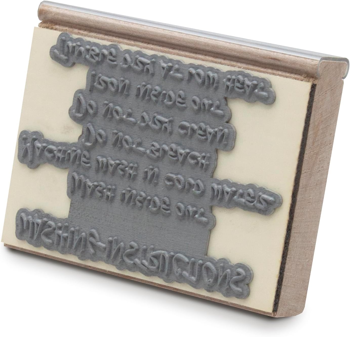 Infusion Custom Text Traditional Wood Stamp with Plastic Handle, 2" x 3"