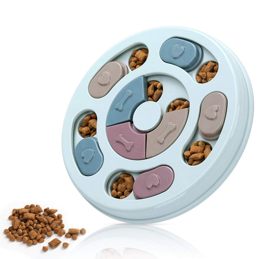 Dog Puzzle,Dogs Food Toys for IQ Training & Mental Enrichment,Dog Treat Puzzle(Blue)