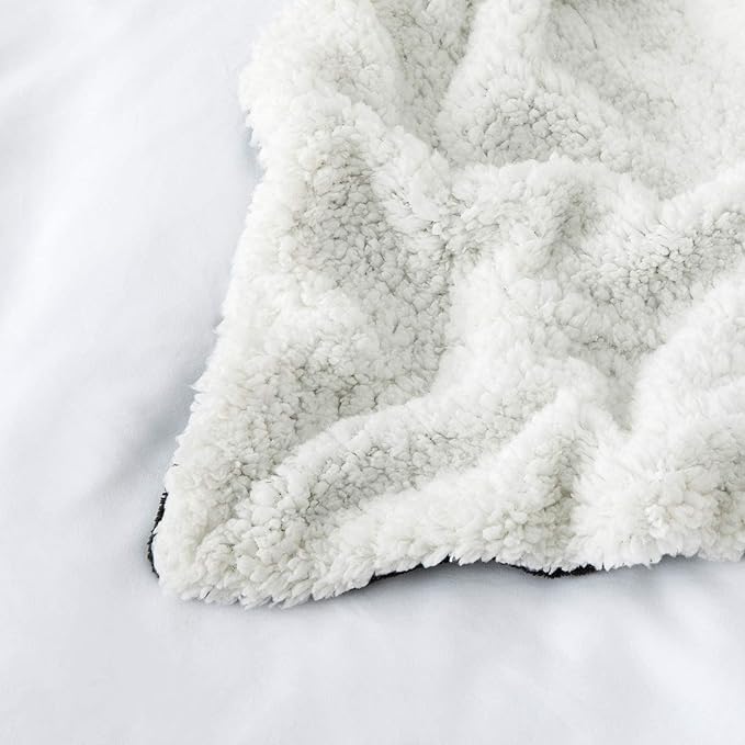 IR Imperial Rooms Black Sherpa Fleece Throw Blanket for Bed - Wholesale Bulk Pack of 16 Sherpa Blankets - Soft Fluffy Throw Blankets for Hotels, Guest Bedroom, 50x60 Inches