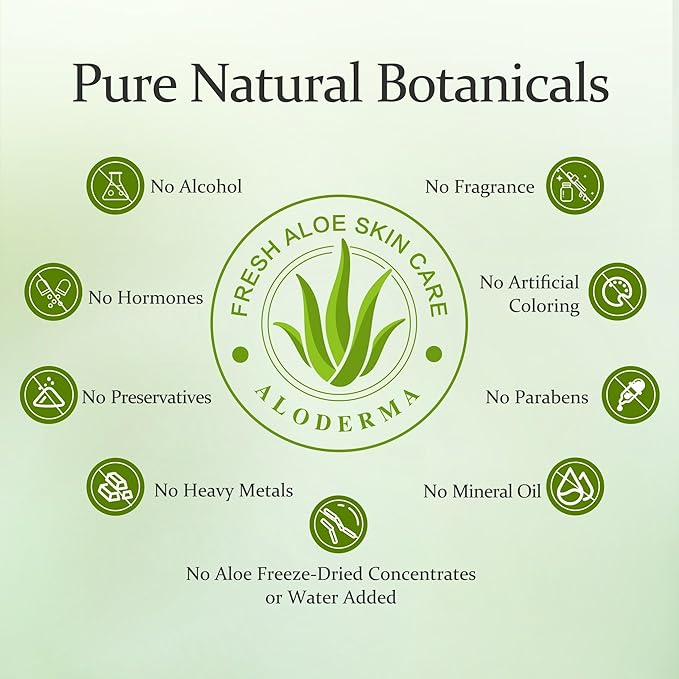 Aloderma Aloe Brightening Face Toner Made with Organic Aloe Vera Juice - Naturally formulated with Hyaluronic Acid & Niacinamide to Refine Skin Tone and Brighten Skin, Alcohol-Free, 4.2oz