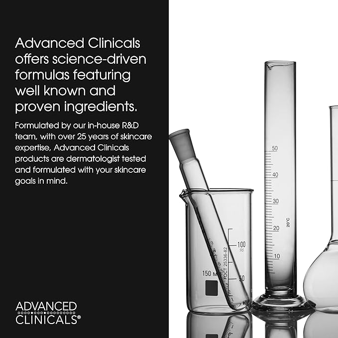 Advanced Clinicals Dark Circle Caffeine Under Eye Serum For Face With Hyaluronic Acid Moisturizer + Peptides | Brightening Vitamin C Serum Helps Improve Look Of Puffy Eye & Fine Lines, 1.75 Fl Oz