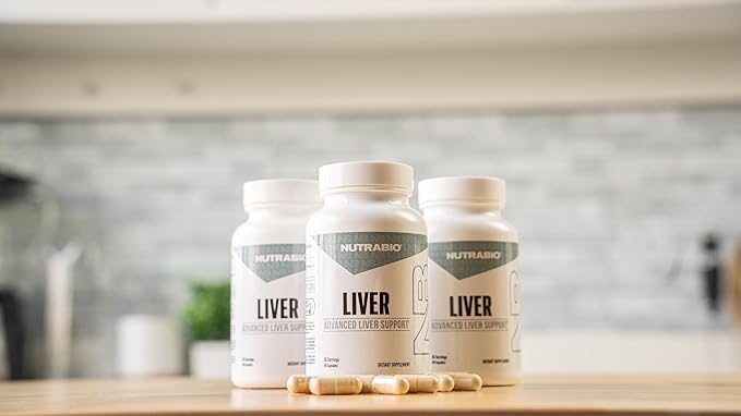 NutraBio Liver Supplement- Advanced Liver Support with Milk Thistle, Glutathione, Tudca- Antioxidant, Detox, & Cleanse - 90 Capsules