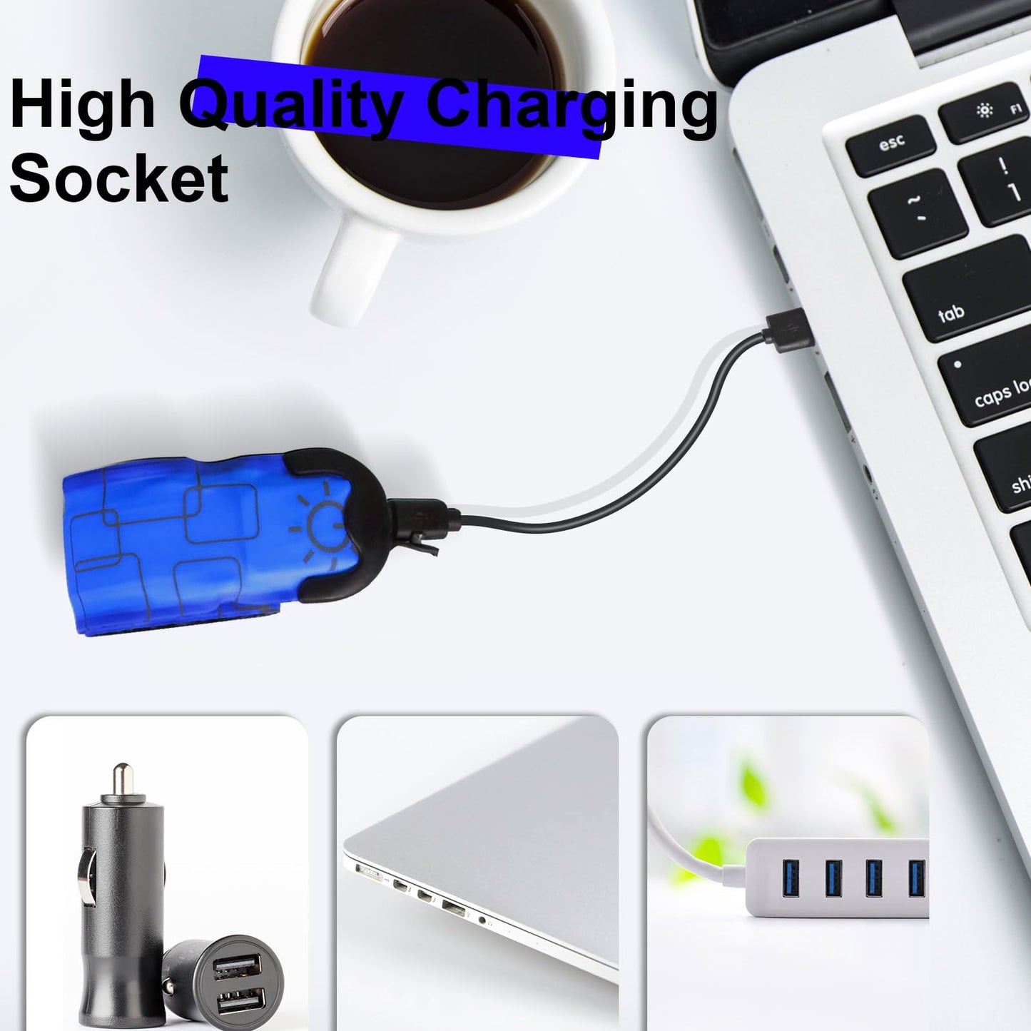 TRAYIU LED Safety Wristband Lights - 2 Pack Rechargeable Light Up Arm Ankle Band Kids Magic Slap Glow Bracelets Reflective Belt High Visibility for Night Cycling Walking Joggers Running Gear