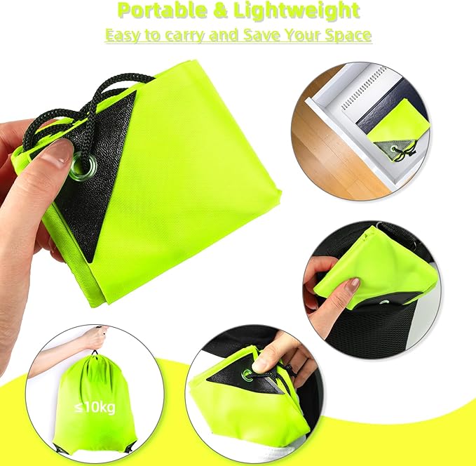 GoodtoU Drawstring Backpacks, Bulk Nylon Backpack Cinch Sack Drawstring Gym Bag for Sport, Traveling, Team (20Pcs, Fluorescent Green)