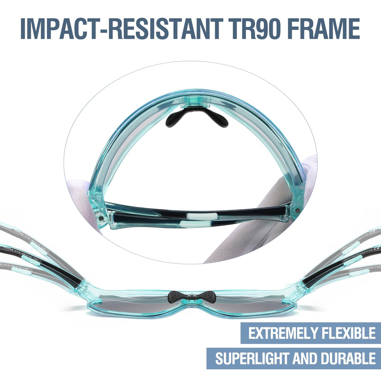 DUCO Kids Sunglasses Youth Baseball Sun Glasses Lightweight TR90 Frame UV400 Sports Cycling Shades for Boys Girls DK268