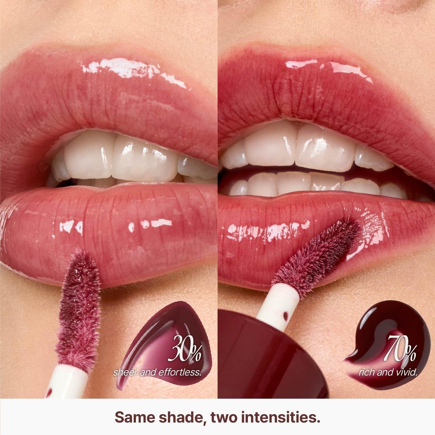 3D Voluming Gloss 70% (Rich) | Rozy 70% | High Shine, Non-Sticky Lip Gloss for Makeup | Long-Lasting, Moisturizing Gel Formula | 30%, 70% Pigment Options | 5.3g