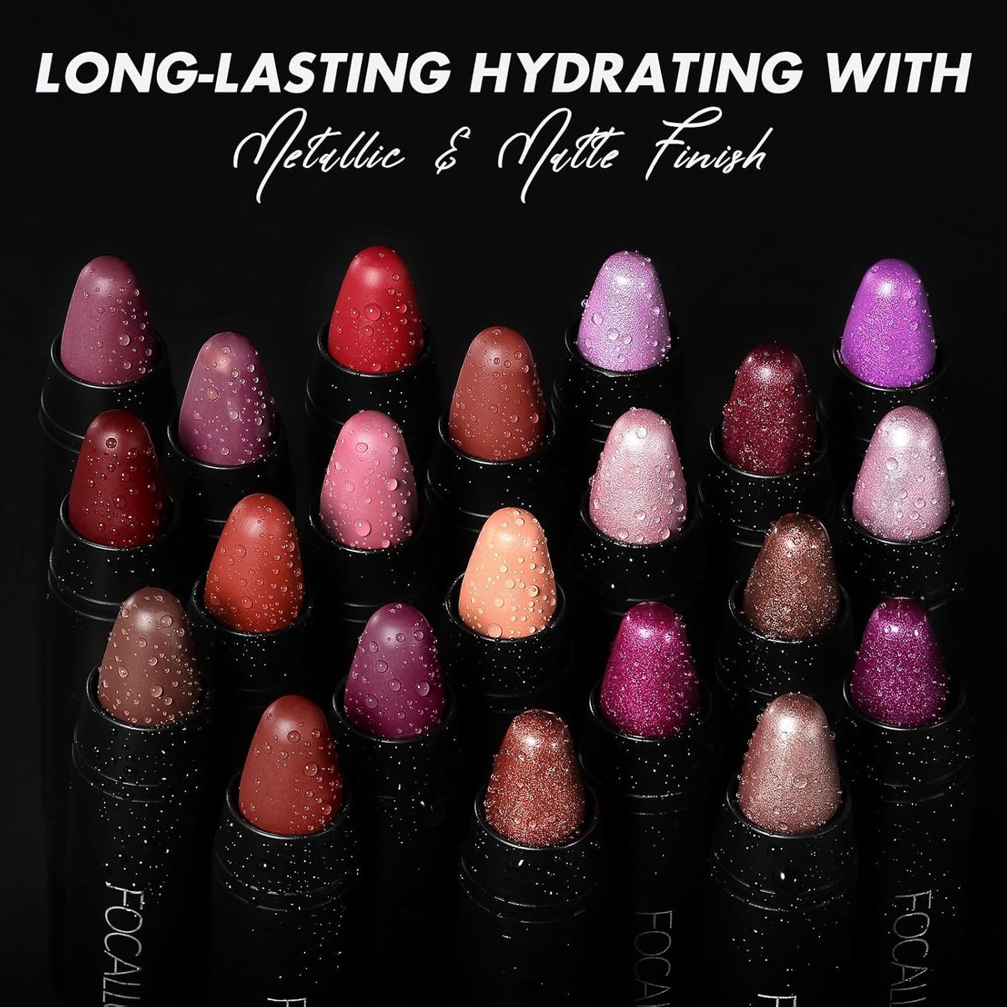 FOCALLURE Ultra Chic Matte Lipstick,Rich Vitamin E Lip Crayon,Lightweight Matte Color without Drying or Fading,Long Lasting Waterproof Lips Makeup,DEL RIO