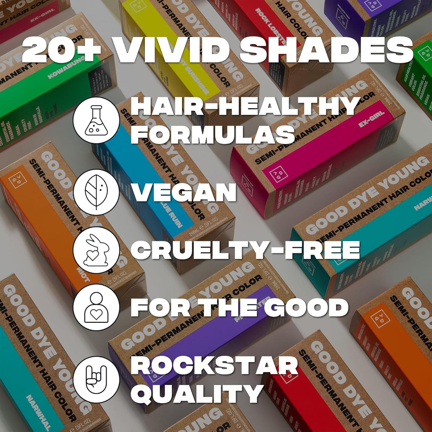 Good Dye Young Semi Permanent Hair Dye in Killswitch, Gray - UV Protective Temporary Hair Color, Conditioning, PPD free, Vegan, Cruelty-Free, Lasts 15-24+ Washes