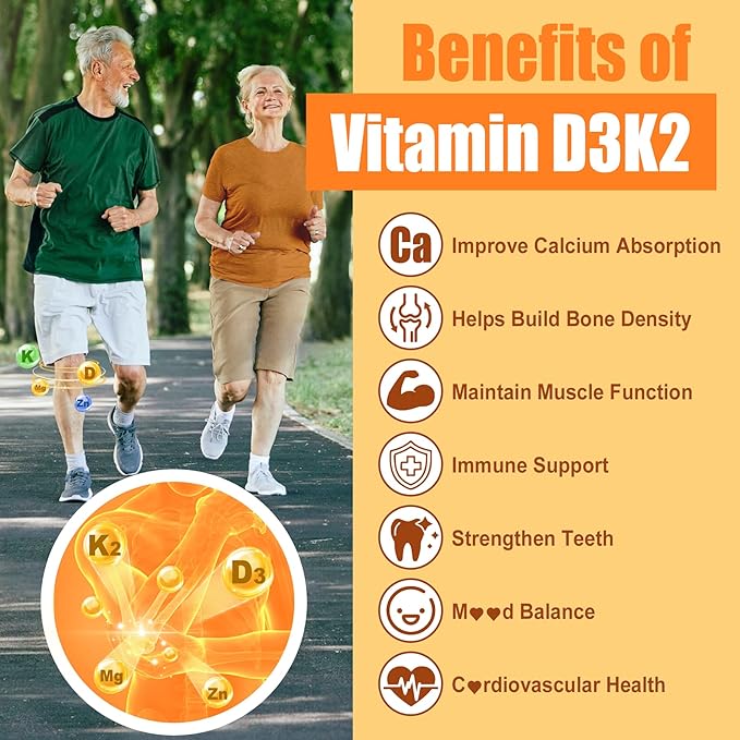 2Pack Vegan Vitamin D3 5000IU+K2 Gummies + 2Pack Shilajit Gummies for Men & Women, Shilajit with Black Seed Oil, BCAA