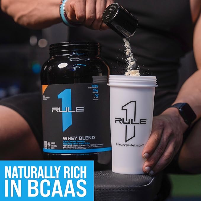 Rule One Proteins, R1 Whey Blend - 24g Fast-Acting Whey Protein Concentrates, Isolates, and Hydrolysates Per Serving, with Naturally Occurring EAAs and BCAAs (2 Pounds*, Fruity Cereal)