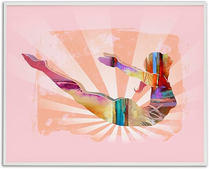 Stupell Industries Abstract Mindfulness Exercise Framed Giclee Wall Art Design by Tim Parker, White Framed, 20 x 16
