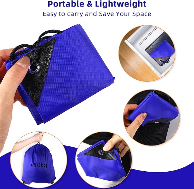 GoodtoU Nylon Backpacks - Drawstring Bags for Sport, Traveling, Team (Blue, 100Pcs)