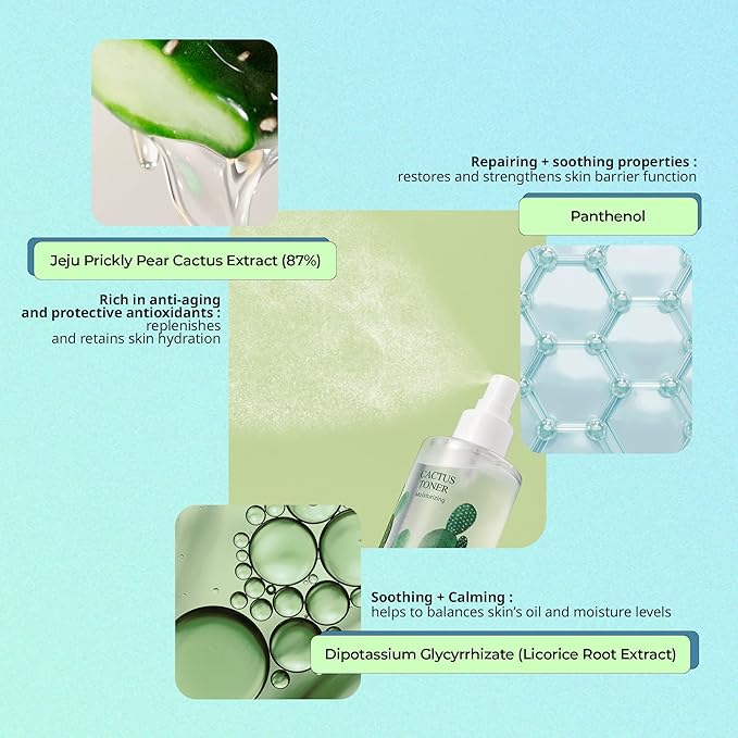YADAH Cactus Toner (7.1fl oz) - Cruetly Free Prickly Pear. Hypoallergenic Moisturizing Skin Care.