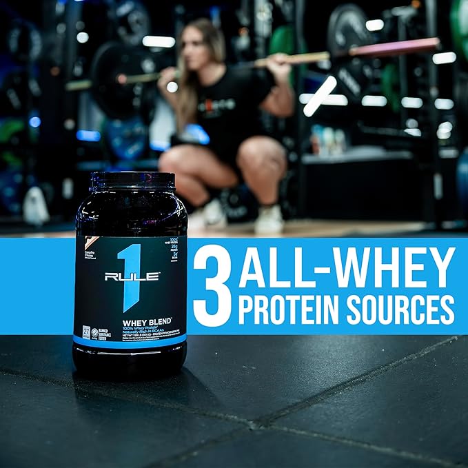 Rule One Proteins, R1 Whey Blend - 24g Fast-Acting Whey Protein Concentrates, Isolates, and Hydrolysates Per Serving, with Naturally Occurring EAAs and BCAAs (5 Pounds*, Toasted Cinnamon Cereal)