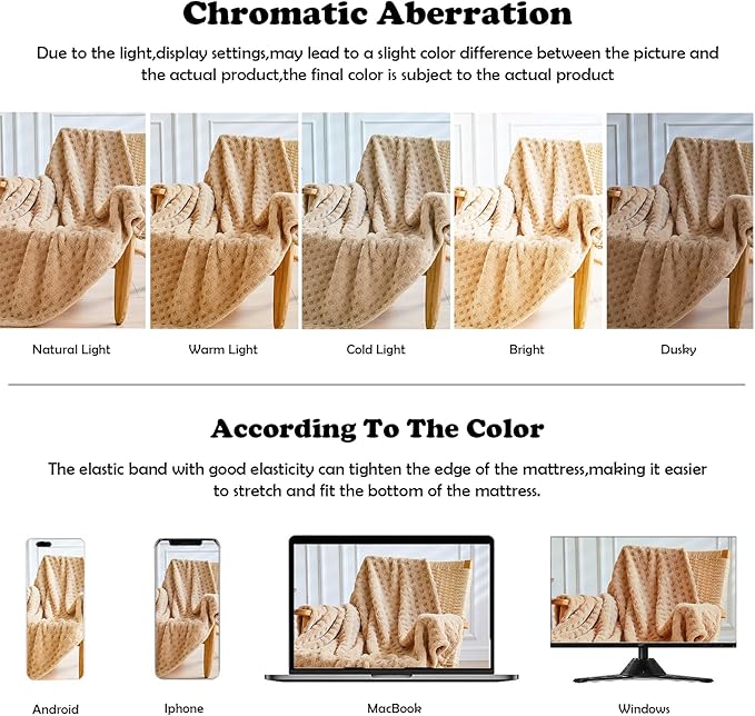 NEWCOSPLAY Super Soft Queen Blanket Brown Premium Silky Flannel Fleece 3D Waffle Checkered Lightweight Bed Blanket All Season Use (Brown, Queen(90"x90"))