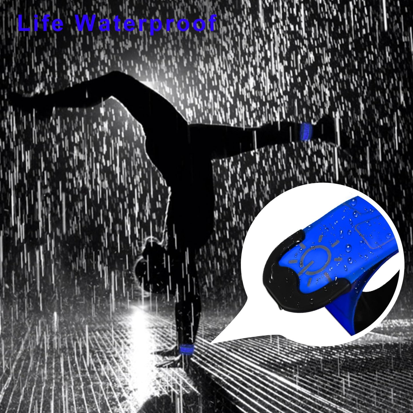 TRAYIU LED Safety Wristband Lights - 2 Pack Rechargeable Light Up Arm Ankle Band Kids Magic Slap Glow Bracelets Reflective Belt High Visibility for Night Cycling Walking Joggers Running Gear