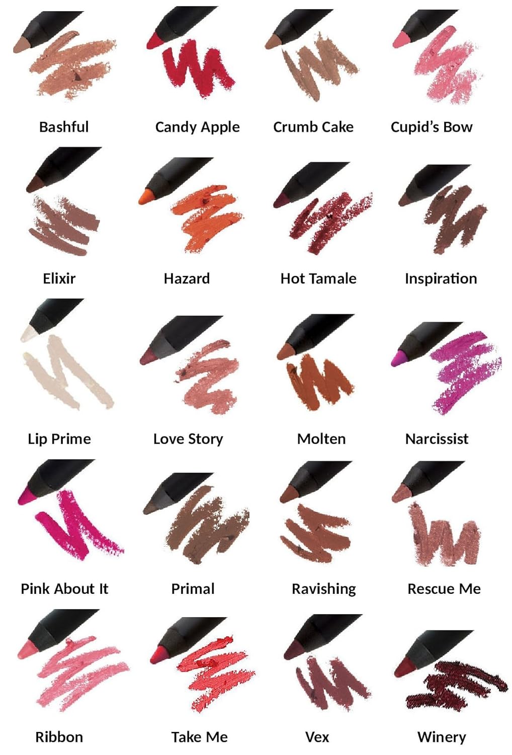 Jolie Waterproof Ultimate Lip Liner Pencil - WINERY (a deep wine)
