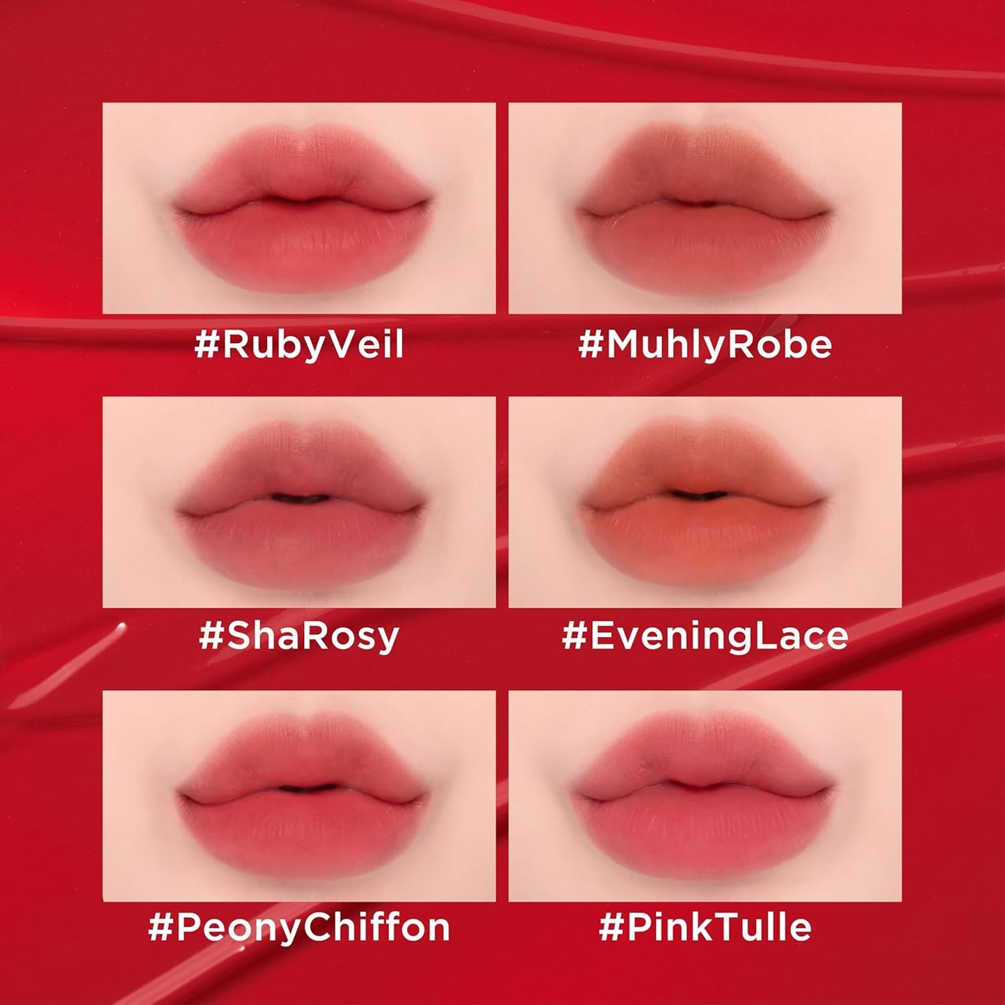 JUNG SAEM MOOL LIP-PRESSION See-Through Tint 0.14 Fl Oz, Soft Blurred Velvet Tint with Lightweight Long lasting Hydration, Seamless Fit Texture, Mood Tone Color, Korean Lip Makeup (RUBY VEIL)
