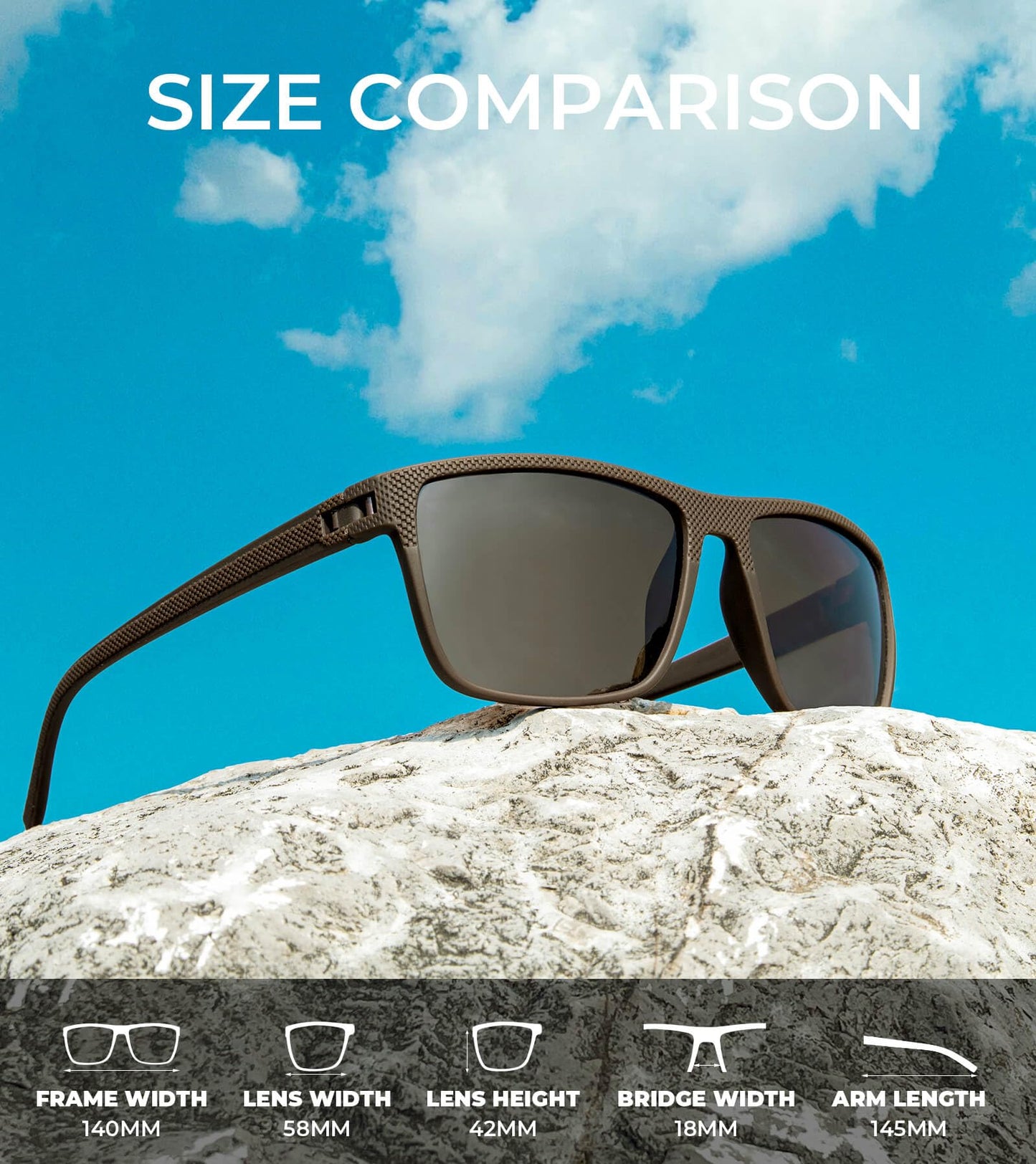 KALIYADI Polarized Sunglasses Men, Lightweight Mens Sunglasses Polarized UV Protection Driving Fishing Golf (Green/Red/Brown)