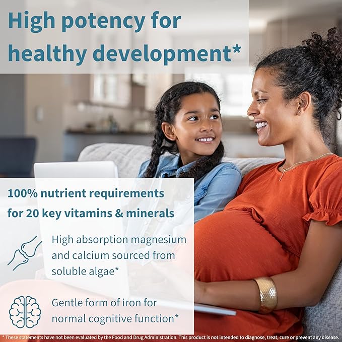 Igennus Methylated Prenatal Multivitamin for Women, Folate for MTHFR, High Absorption, Clean Label, Gentle Iron, Choline, Calcium & Magnesium, Vegan Pregnancy Vitamins, Halal, Non-GMO, 60 Tablets