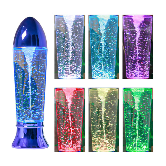 YAKii 10.5" Tornado Lamp LED Color Changing,Tornado Maker Science Toy, Battery/USB Cable Operated,Christmas Day Decoration Blue