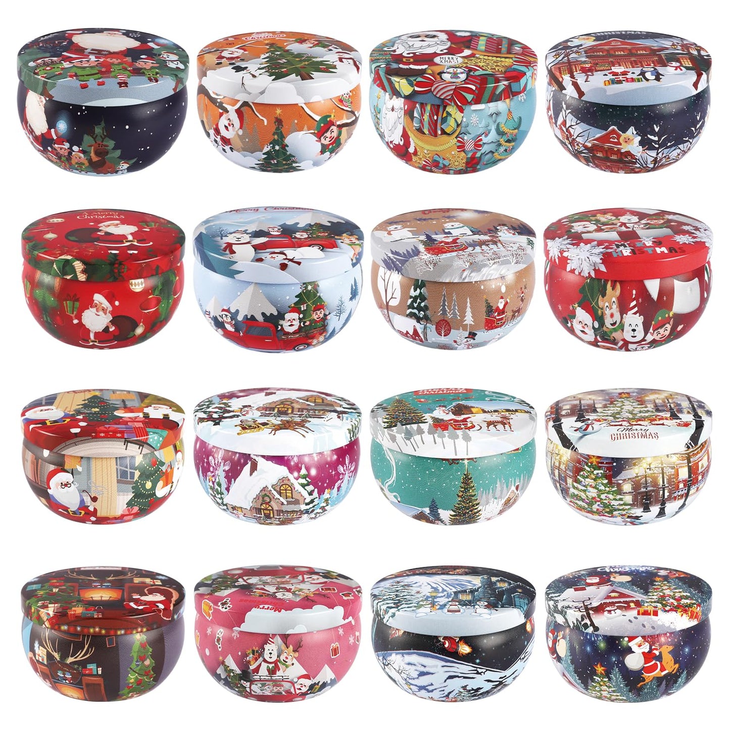 16Pack Christmas Scented Candles Gift- Aromatherapy Candle-Soy Wax-Long Lasting Burn time, Christmas Thanksgiving Gifts for Women，Home Decor
