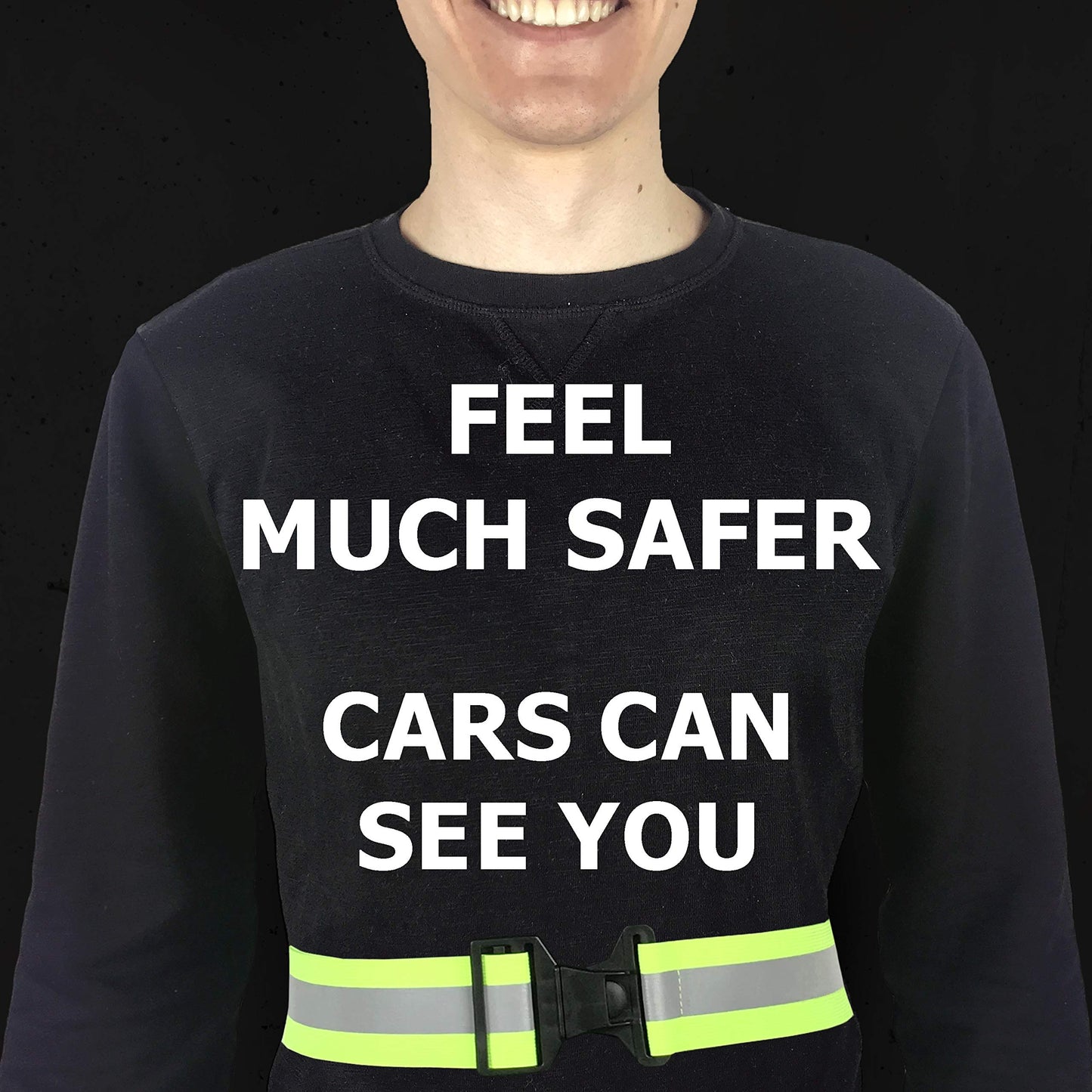 HiVisible 10 Reflective Belt for Running Army PT Belt Reflective Running Gear (10 x Green Belt)