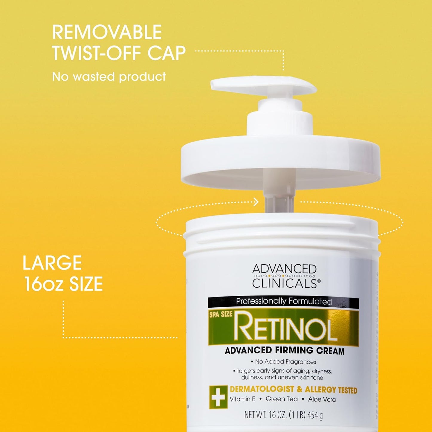 Advanced Clinicals Retinol Body Cream + Encapsulated Retinol Face Moisturizer 2pc Skincare Set For Women & Men To Reduce Appearance Of Wrinkles + Fine Lines & The Look Of Crepey Skin, 2pc Set