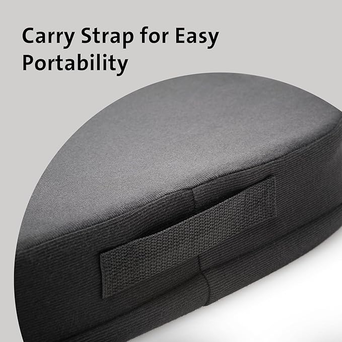 Kensington Seat Cushion for Office, Desk Chair Cushion, Car Seat Cushion, Pain Relief Memory Foam Seat Rest, Computer Chair Pad, Ergonomic Office Chair Cushion, Chair Pillow, Black K55805WW 410x470x72