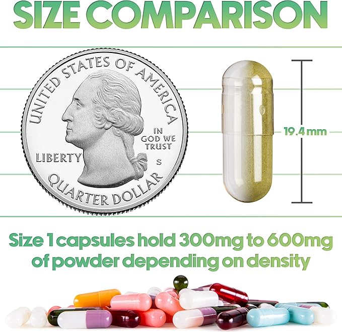 XPRS Nutra Size 1 Empty Capsules - 500 Count Empty Gelatin Capsules - Pill DIY Capsule Filling - Pure Bovine Pill Gel Caps for Do-It-Yourself Supplements (Pink)