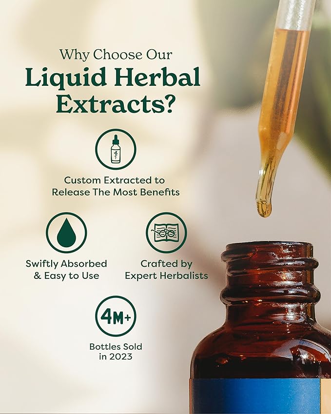 Herb Pharm Organic Ashwagandha Liquid Extract, Alcohol-Free: Mood Support Supplement, Vegan Ashwagandha Root Glycerite, Tasty Non-Bitter Adaptogen Extract for Adults, Non-GMO, 1 Oz