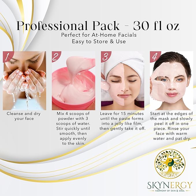 Luminous 24k Gold Jelly Mask - Professional Grade HydroGlo Jelly face Masks Skin Hydration, Radiance and Reduced Pigmentation | Vajafacial jelly mask |12 Applications (30Fl Oz)