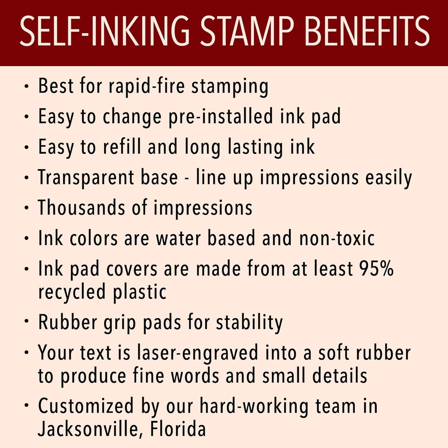 Custom Self-Inking Custom Stamps | 49 Designs | Fun Phrases | Grading Made Easy | Classroom and Library Book Stamps (Bee-utiful!, Xtra Large)