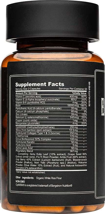 Live Bearded Beard Boost - Hair Growth Multivitamins with Biotin 10,000mcg, Vitamins C, E and Zinc - Thick, Strong, Full Grow Support - Made in The USA | 90-Day Supply