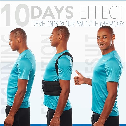 Back Brace Posture Corrector for Men and Women - Adjustable Posture Back Brace for Upper and Lower Back Pain Relief - Muscle Memory Support Straightener (XX-Large) (45-48")