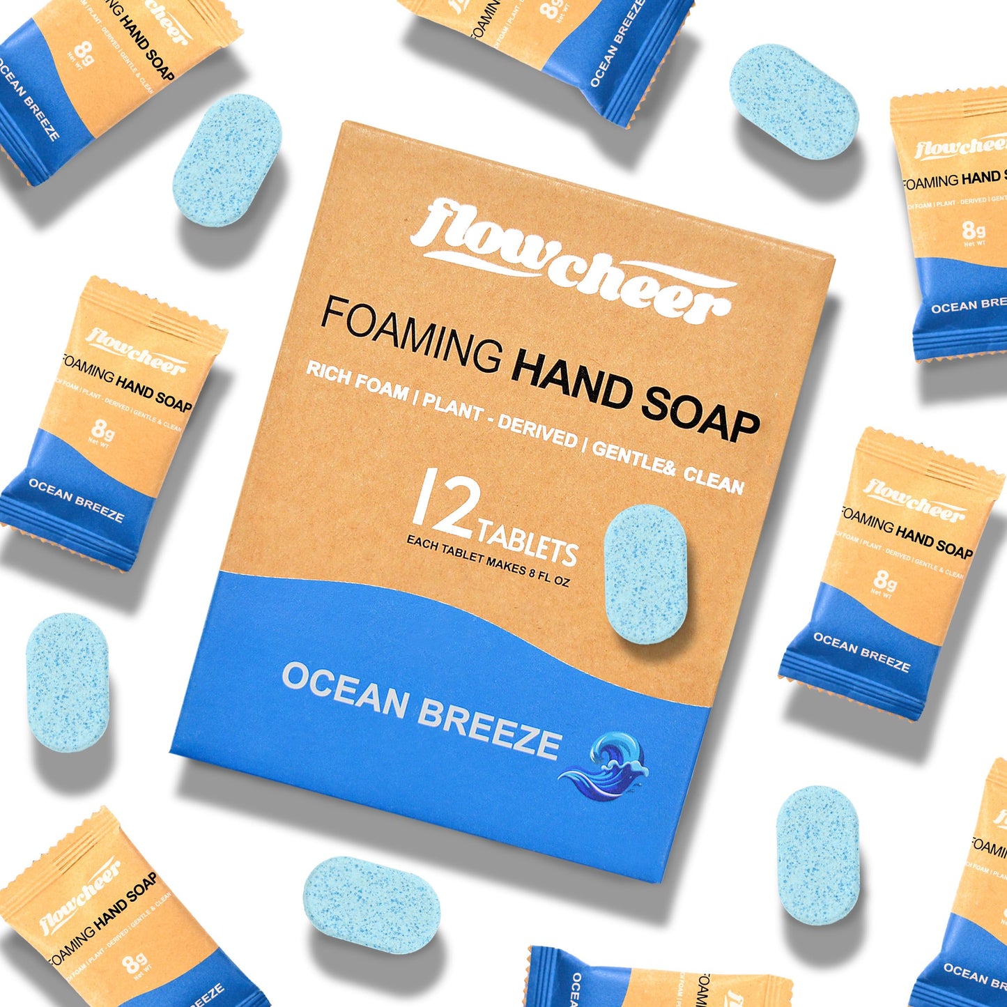 Foaming Hand Soap Tablet Refills-12 pack Makes 96 fl oz (12 x 8 fl oz Bottles)-Variety Fragrance Refills Tablets for Using With Foaming Hand Soap Dispenser(Not Included) Only