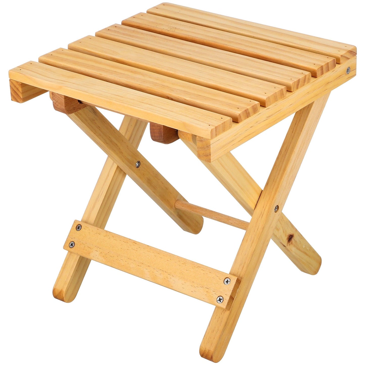 HAMPPLIES 1Pack Outdoor Small Side Table for Picnics and Parties and Portable Wood Plastic