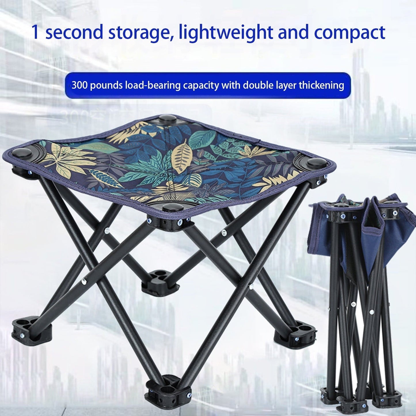 Amacok Outdoor Folding Chair Camping Picnic-Light Portable Chair Camping Picnic Beach Small Horse Zip Self-Driving Fishing Stools